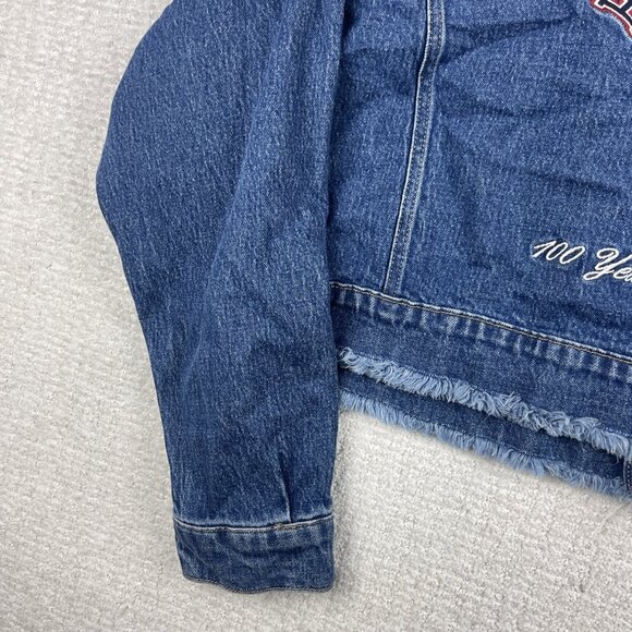 Tommy Hilfiger x Disney Mickey Mouse embroidery Wom  Sz XXL Crop Jean Jacket - Picture 6 of 16